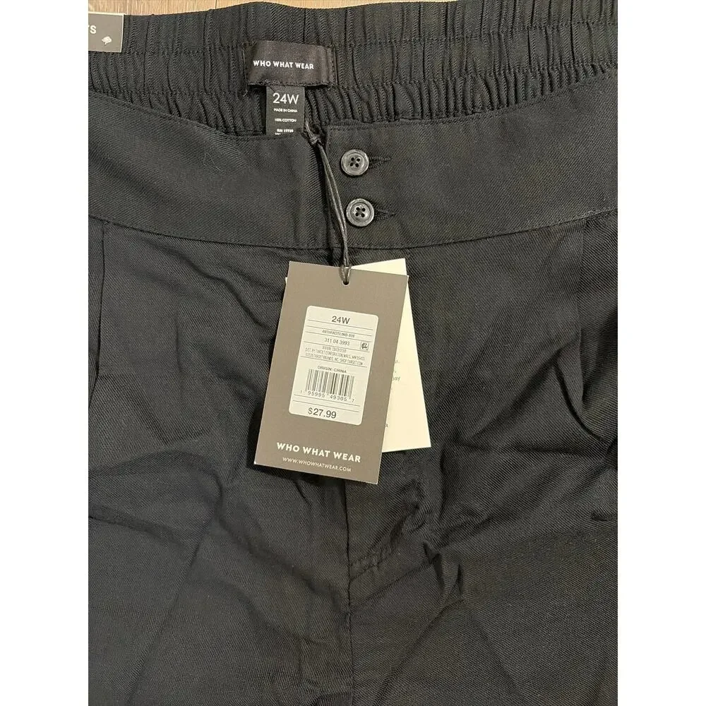 Who What Wear Black  Shorts 24W Plus Size Casual Summer
